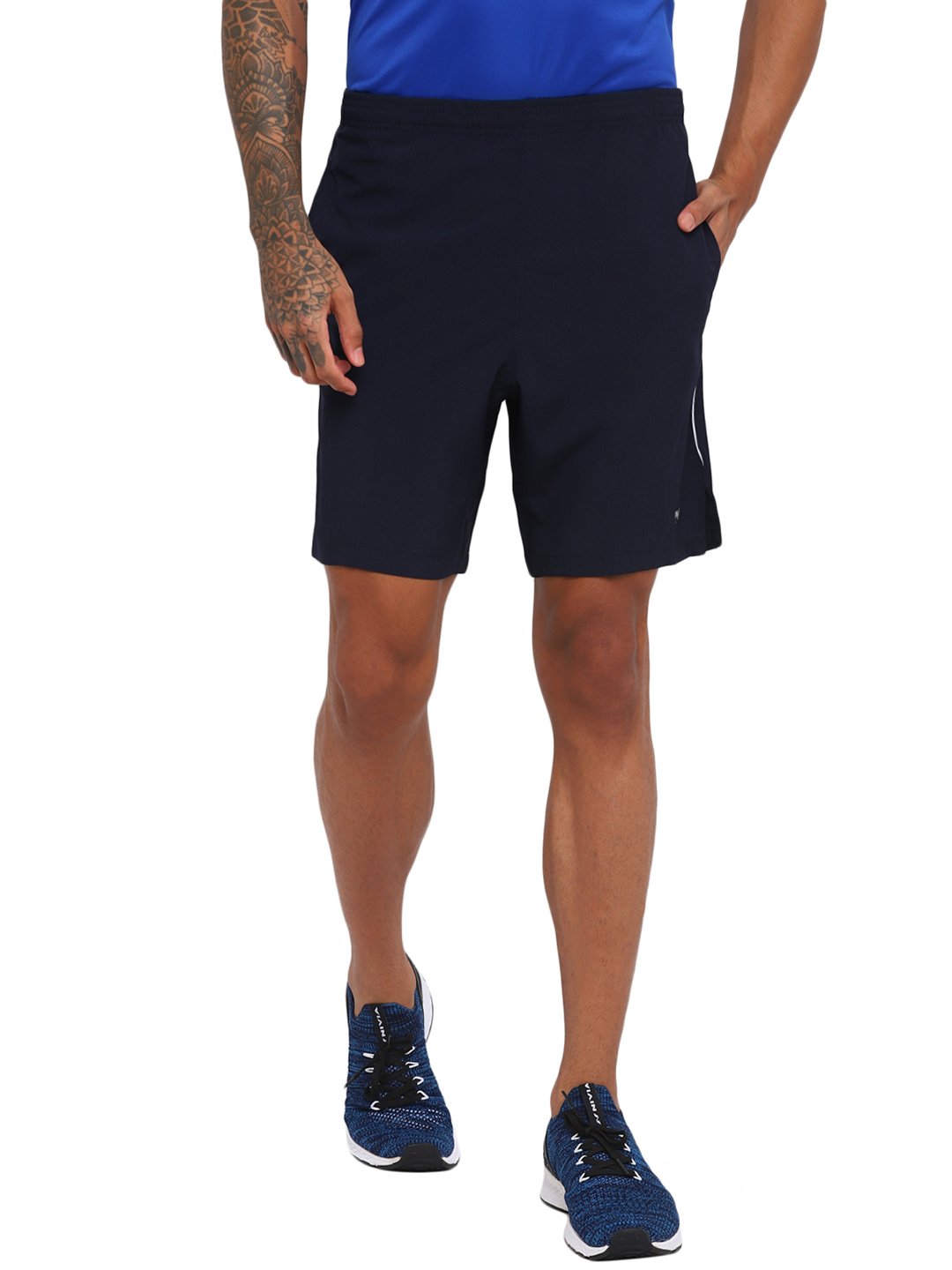 Nivia Nivia- Ns Plain Shorts With Back Piping - Blue (1)