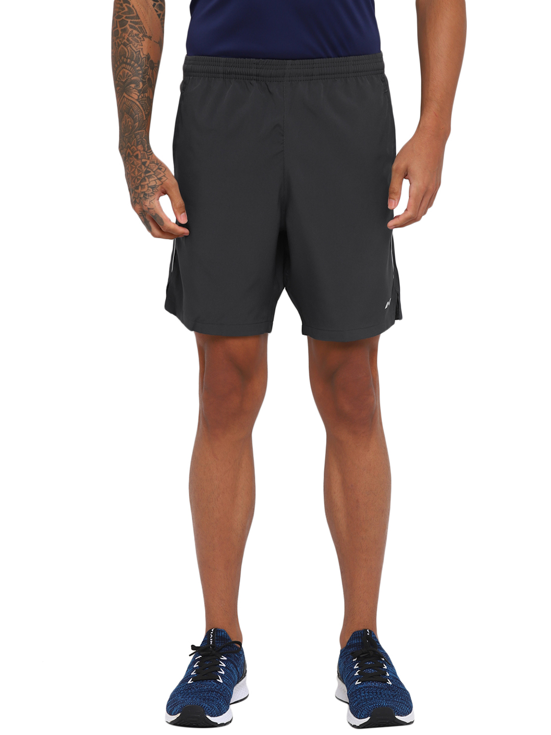 Nivia Nivia- Ns Plain Shorts With Back Piping - Grey (1)