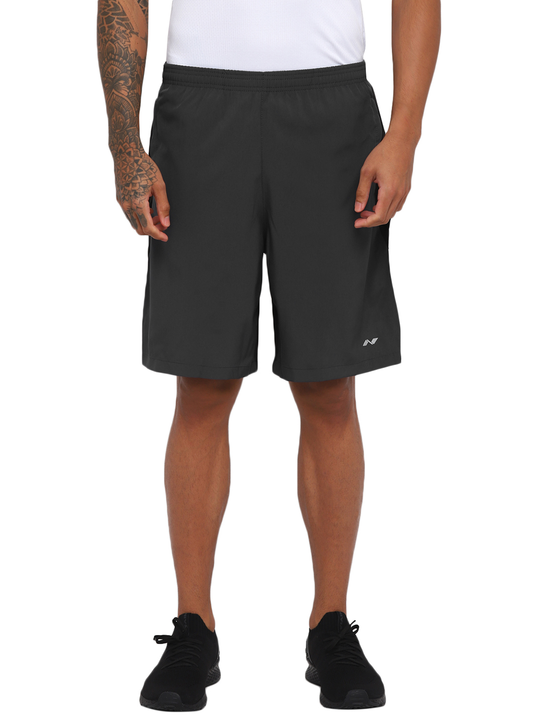 Nivia Nivia-Double Colour Shorts - Black::Grey� (1)