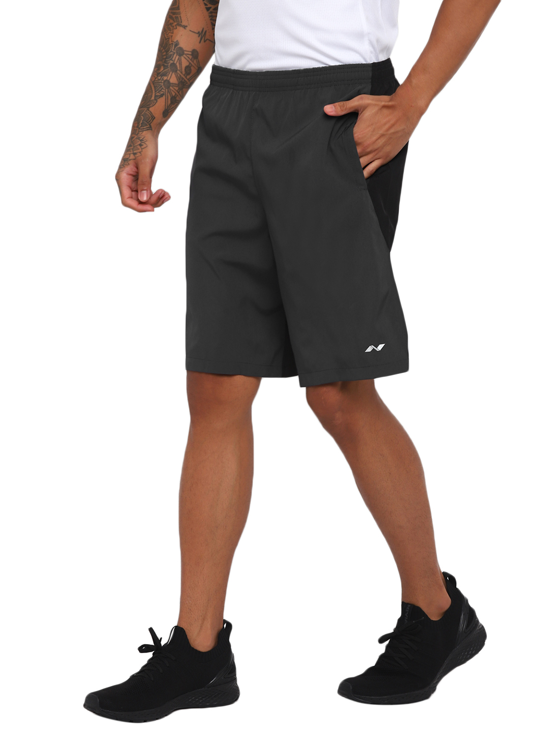 Nivia Nivia-Double Colour Shorts - Black::Grey� (3)