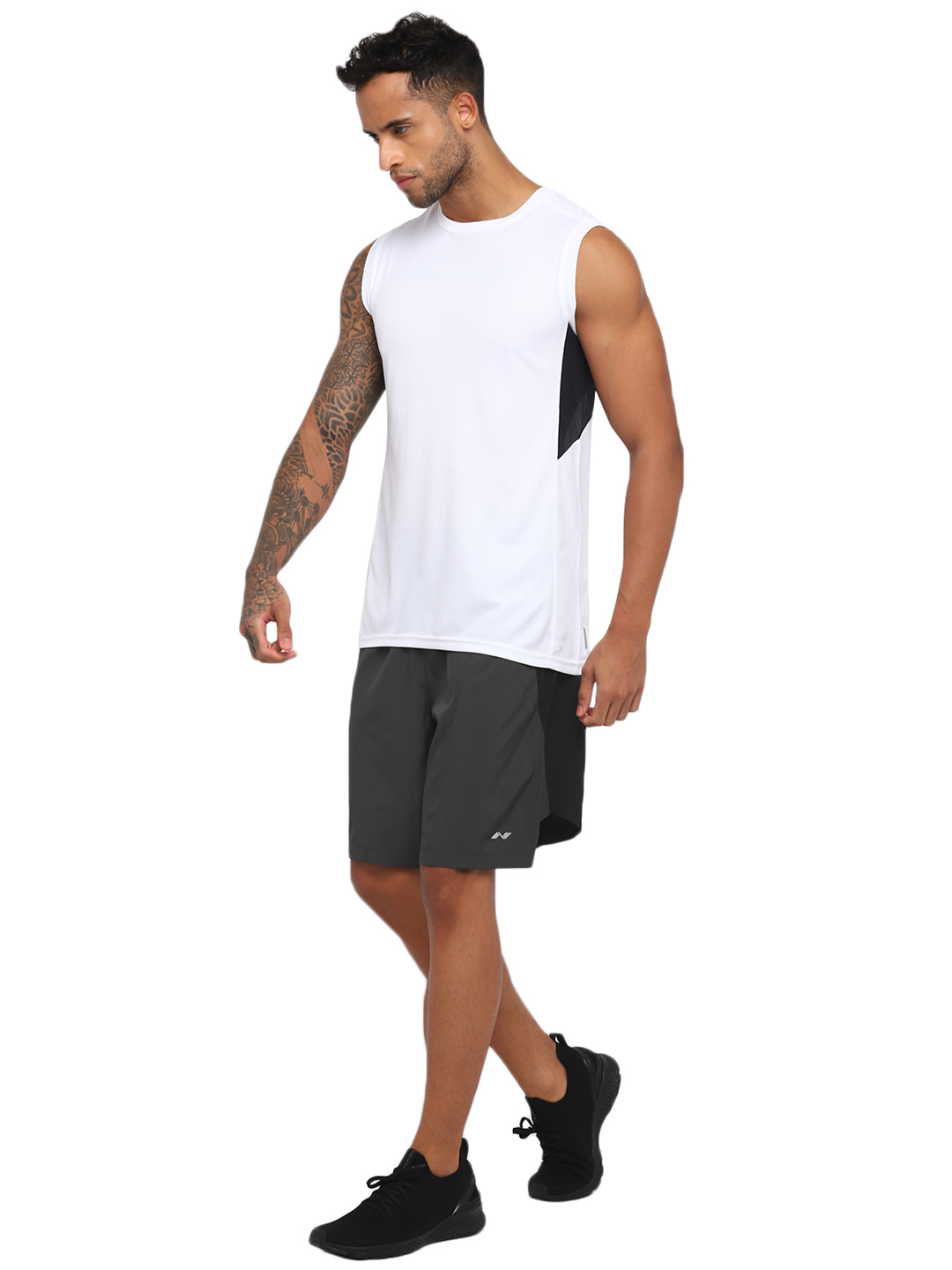 Nivia Nivia-Double Colour Shorts - Black::Grey� (5)