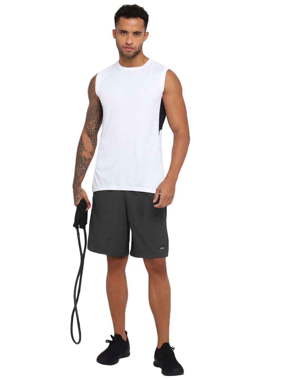 Nivia Nivia-Double Colour Shorts - Black::Grey� (6)