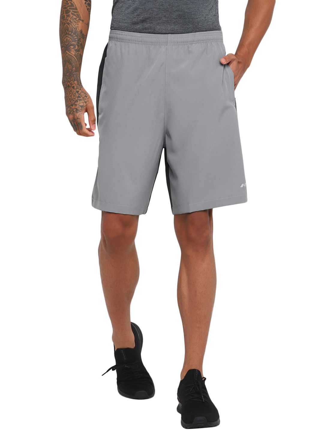 Nivia Nivia-Double Colour Shorts - Grey (1)