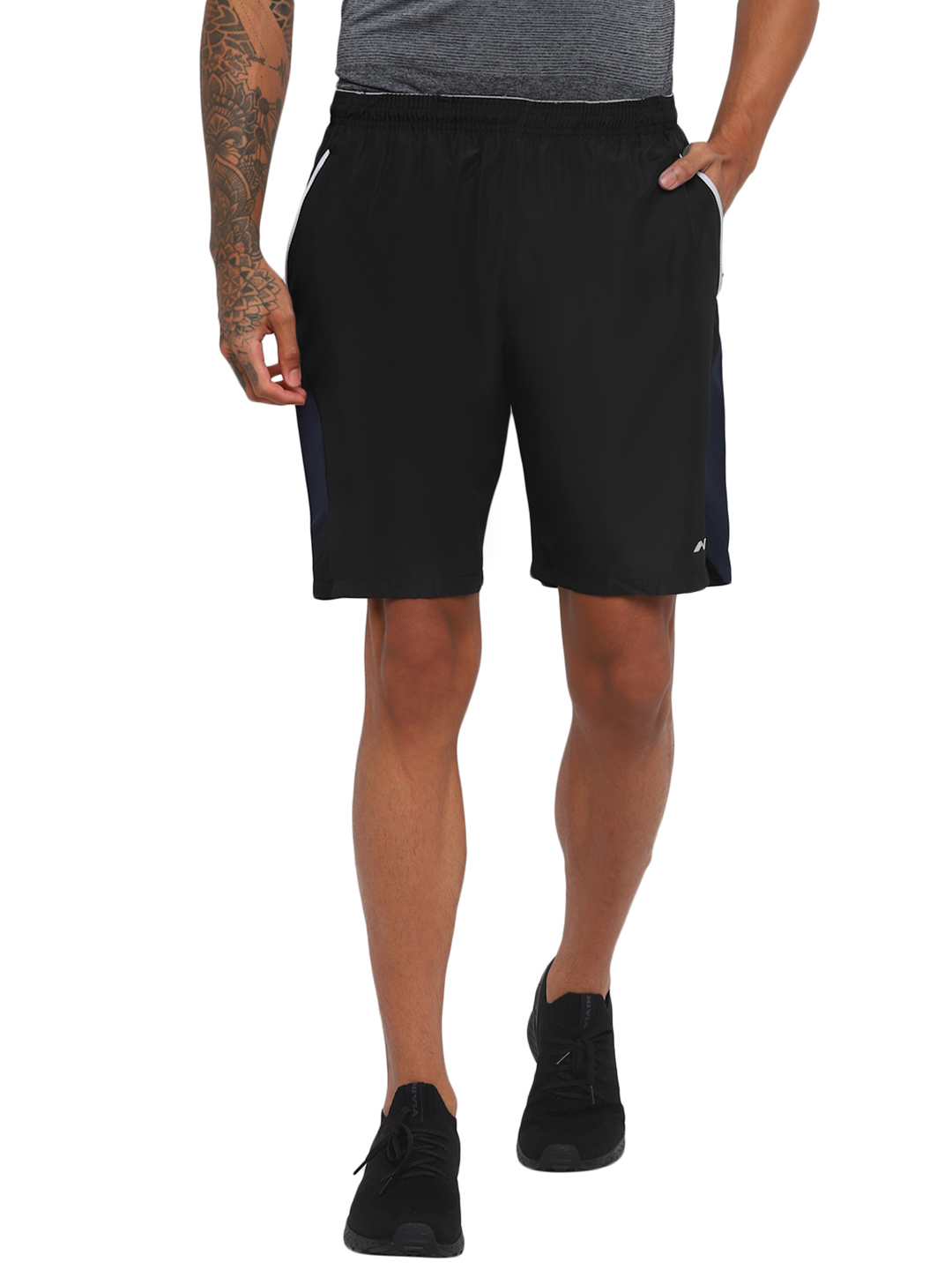 Nivia Nivia-Ns Plain Shorts With F.Detailing - Black (1)