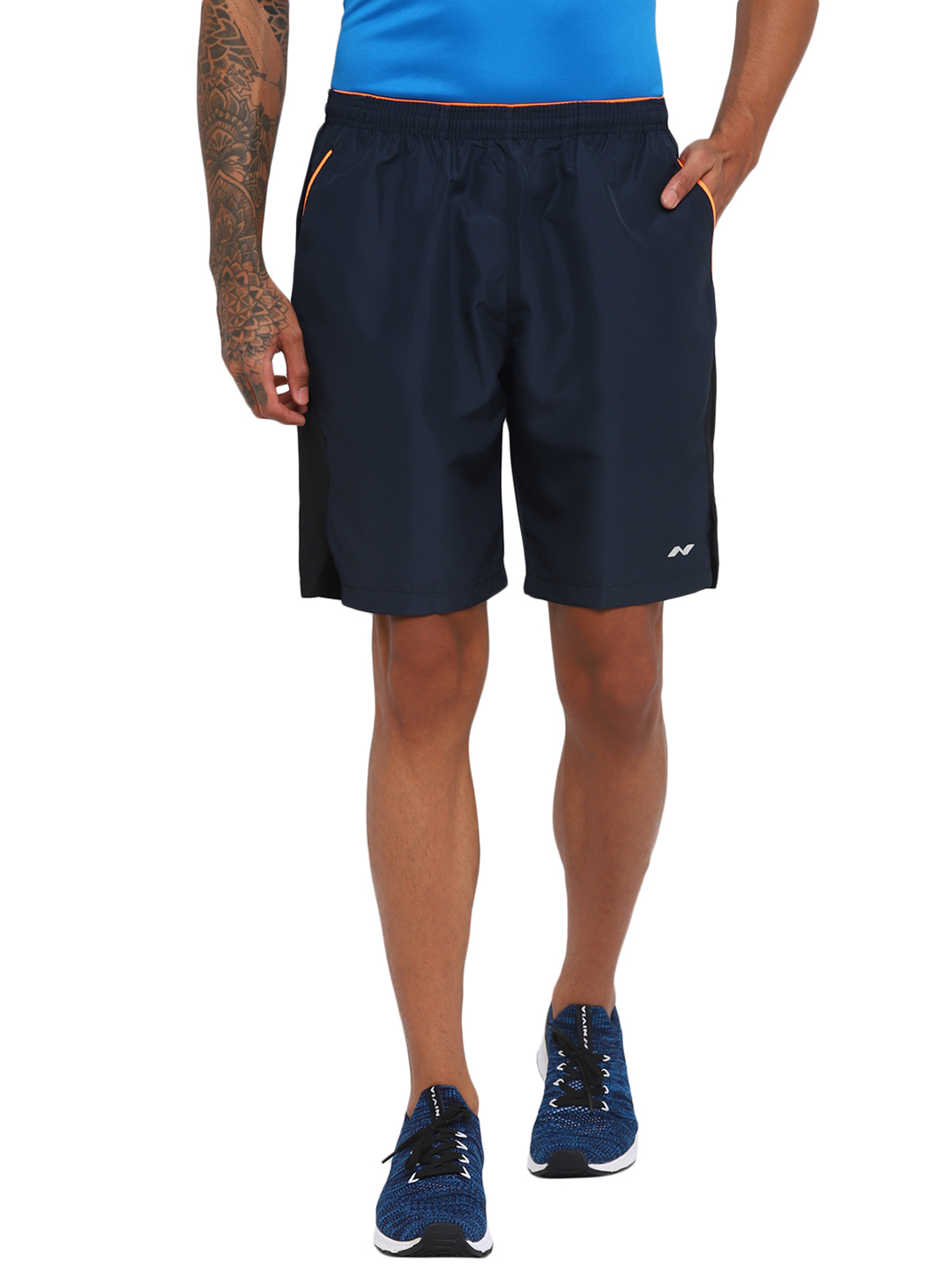 Nivia Nivia-Ns Plain Shorts With F.Detailing - Blue (1)