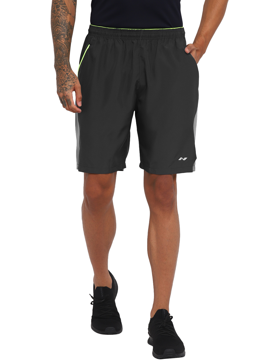 Nivia Nivia-Ns Plain Shorts With F.Detailing - Grey (1)