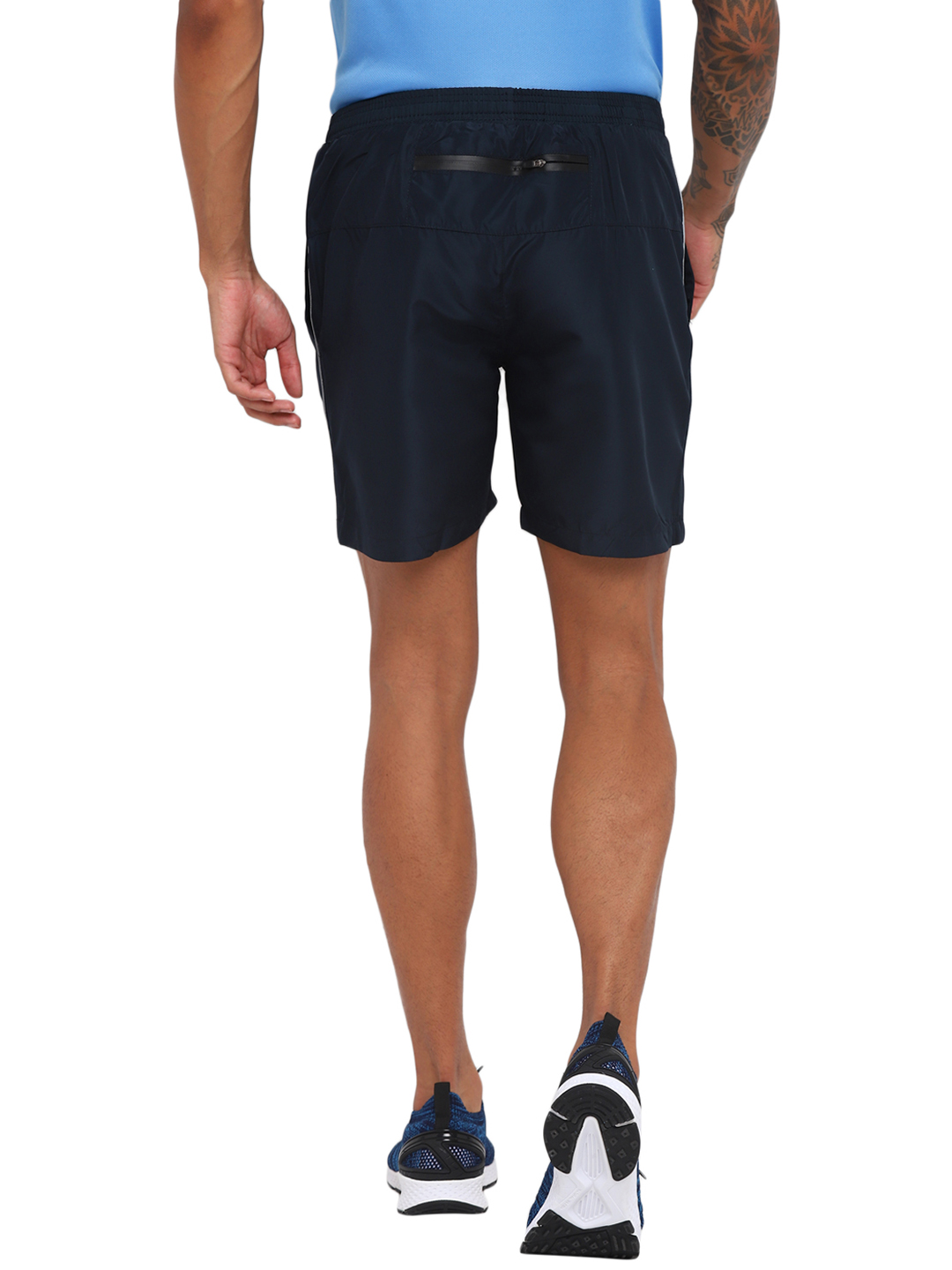 Nivia Nivia-Ns Plain Shorts With Reflective Piping - Blue (3)