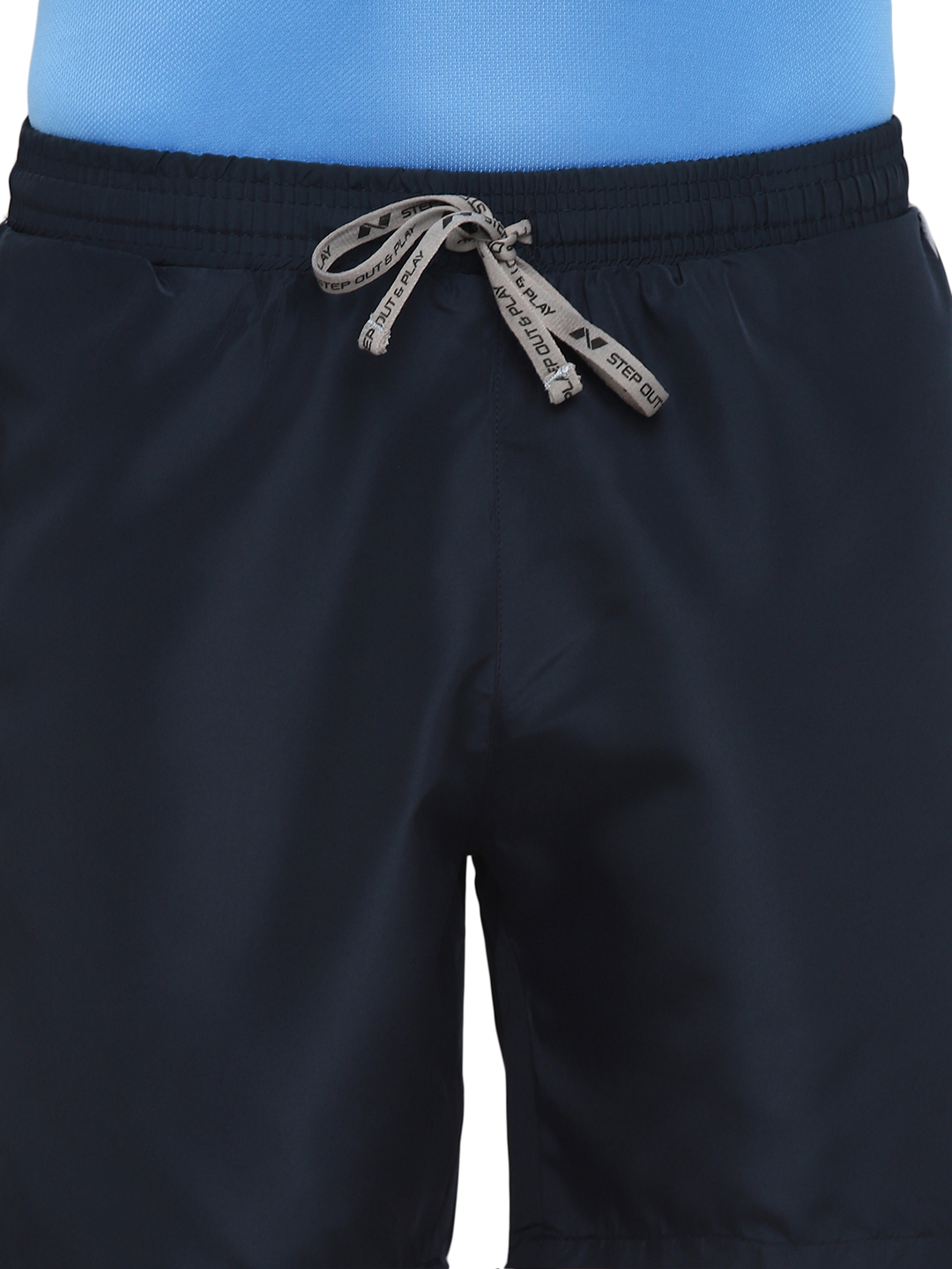 Nivia Nivia-Ns Plain Shorts With Reflective Piping - Blue (7)