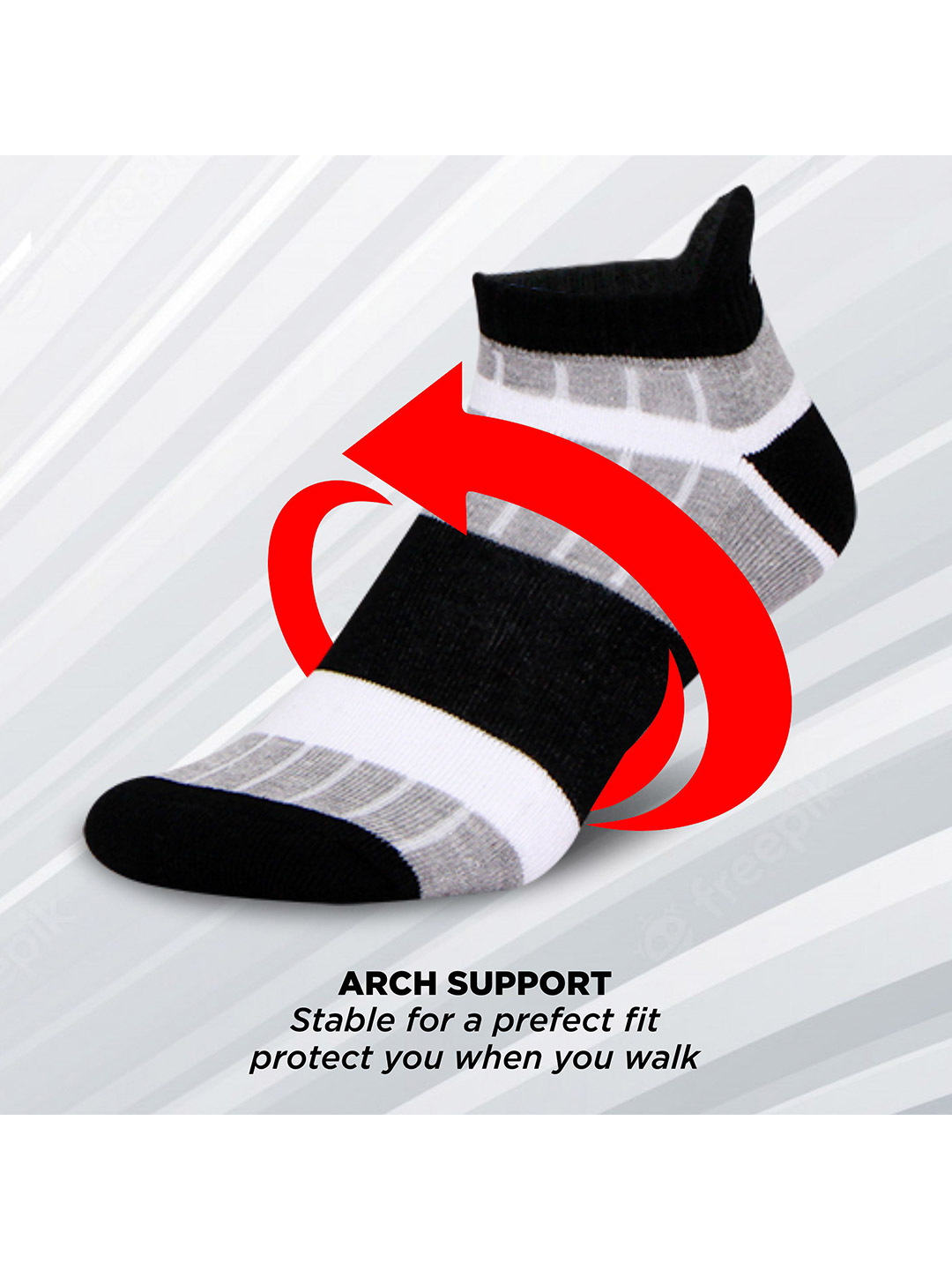 Nivia Nivia Anklet Stripes Sports Socks (Pack Of 3) (1)