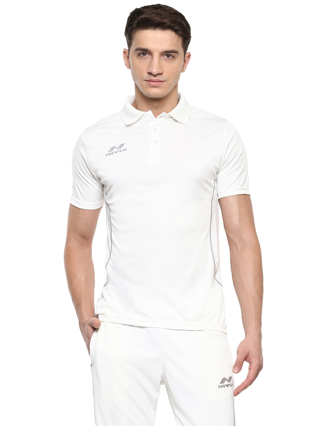 Nivia Nivia Lords Cricket Jersey Only (Half Sleeves) - OFF WHITE (1)