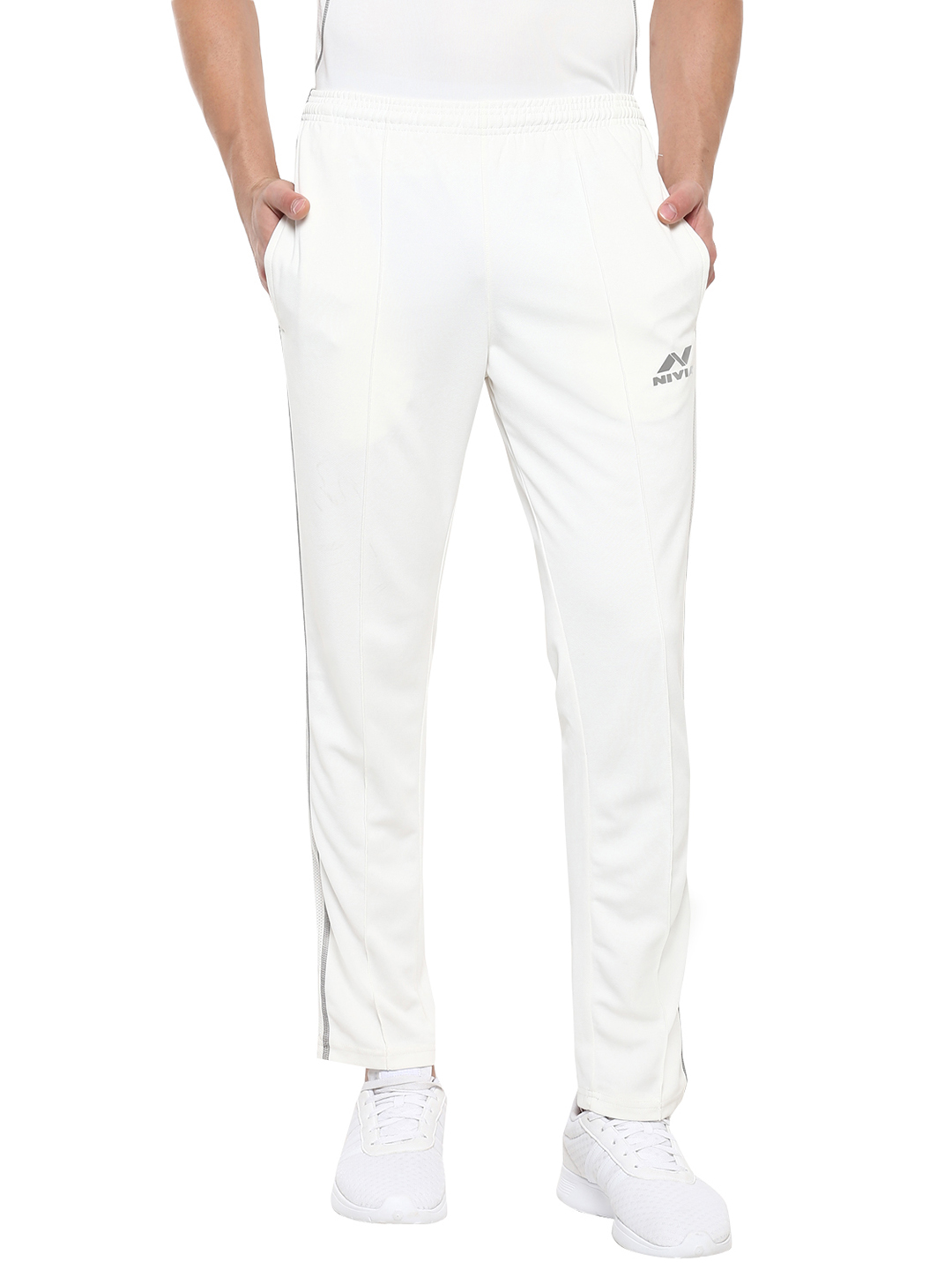 Nivia Nivia Lords Cricket Pant Only - OFF WHITE / GREY (1)