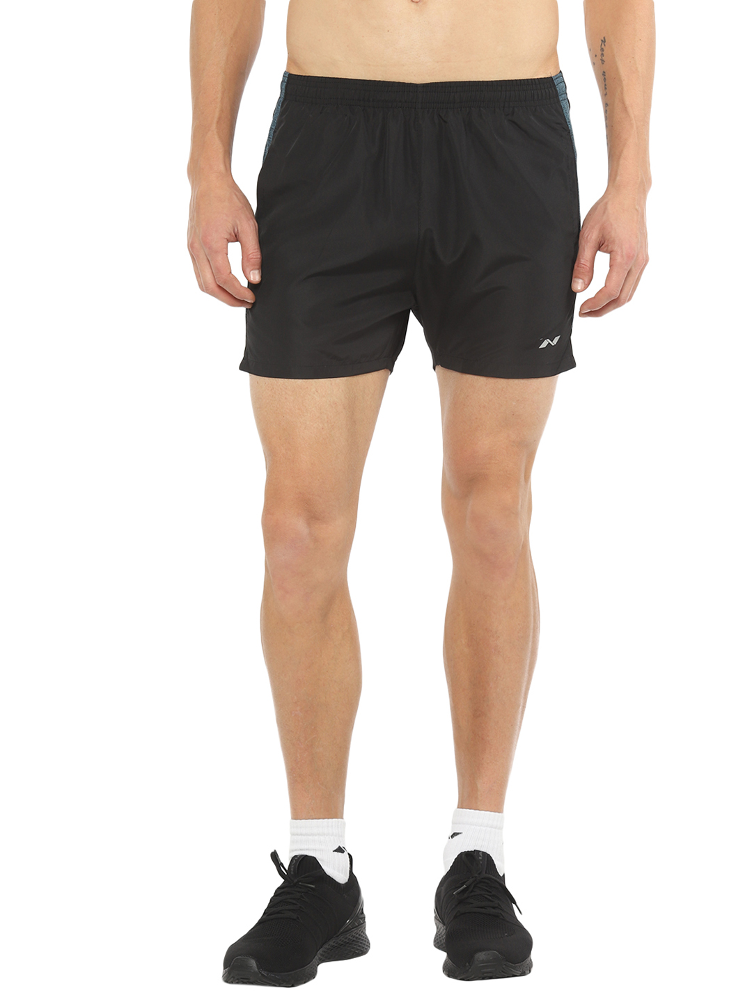 Nivia Nivia Mix Woven Shorts - BLACK/TEAL BLUE (1)