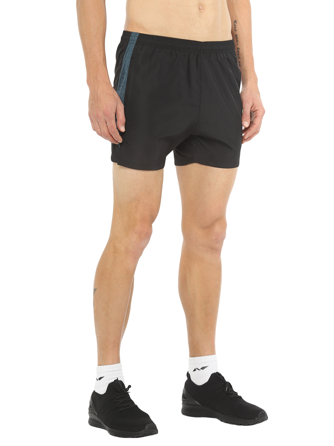 Nivia Nivia Mix Woven Shorts - BLACK/TEAL BLUE (4)