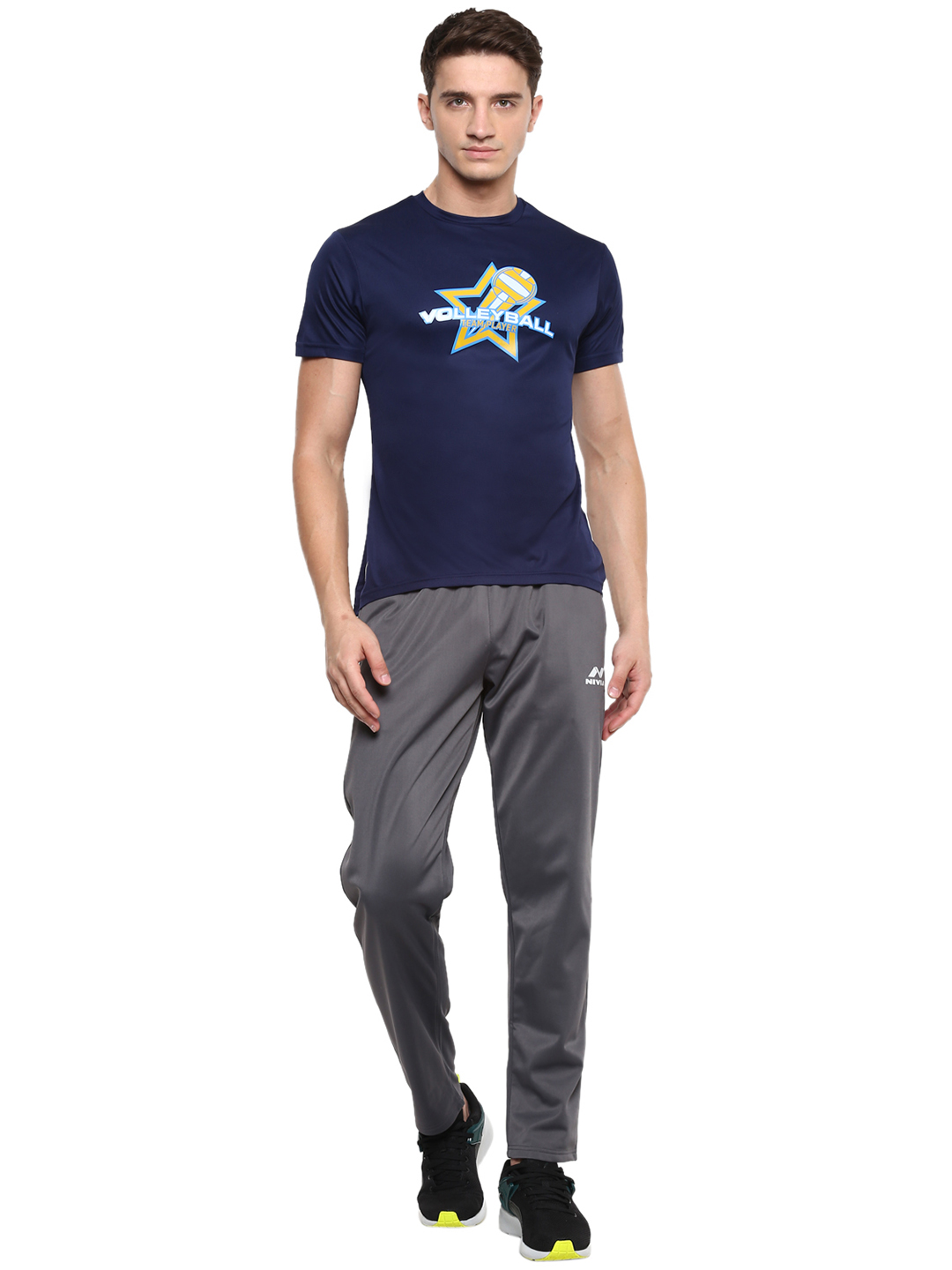 Nivia Nivia Nitro-6 Printed Round Tee - NAVY BLUE (5)
