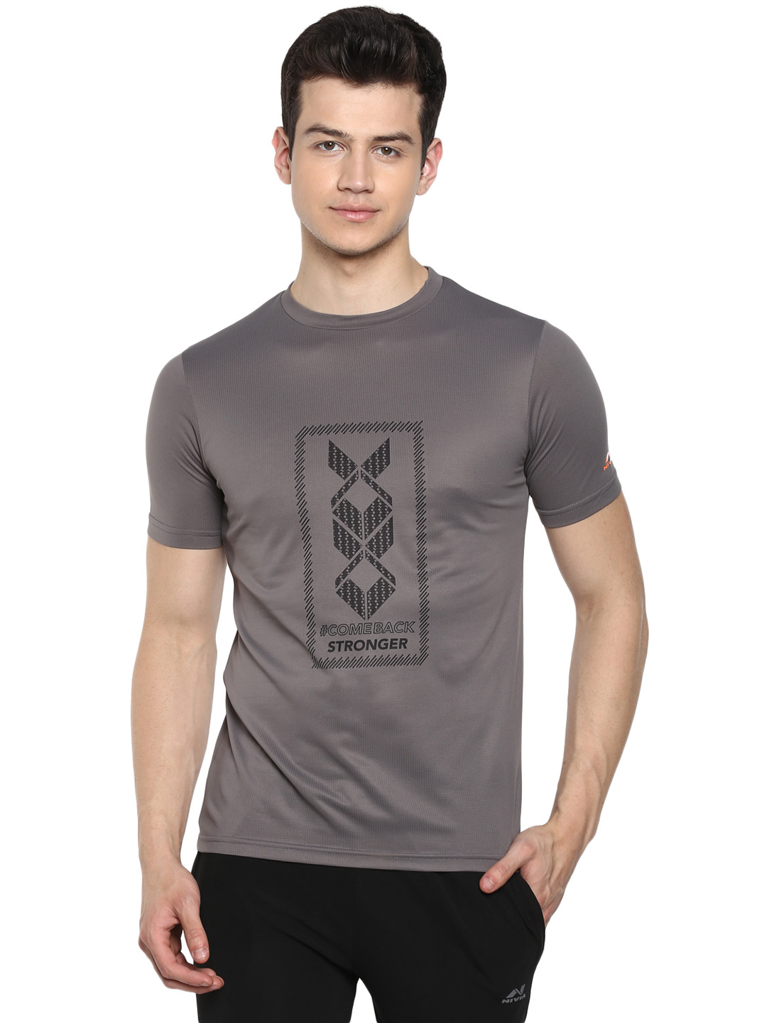 Nivia Nivia Nitro-8 T-Shirt - DARK GREY (1)