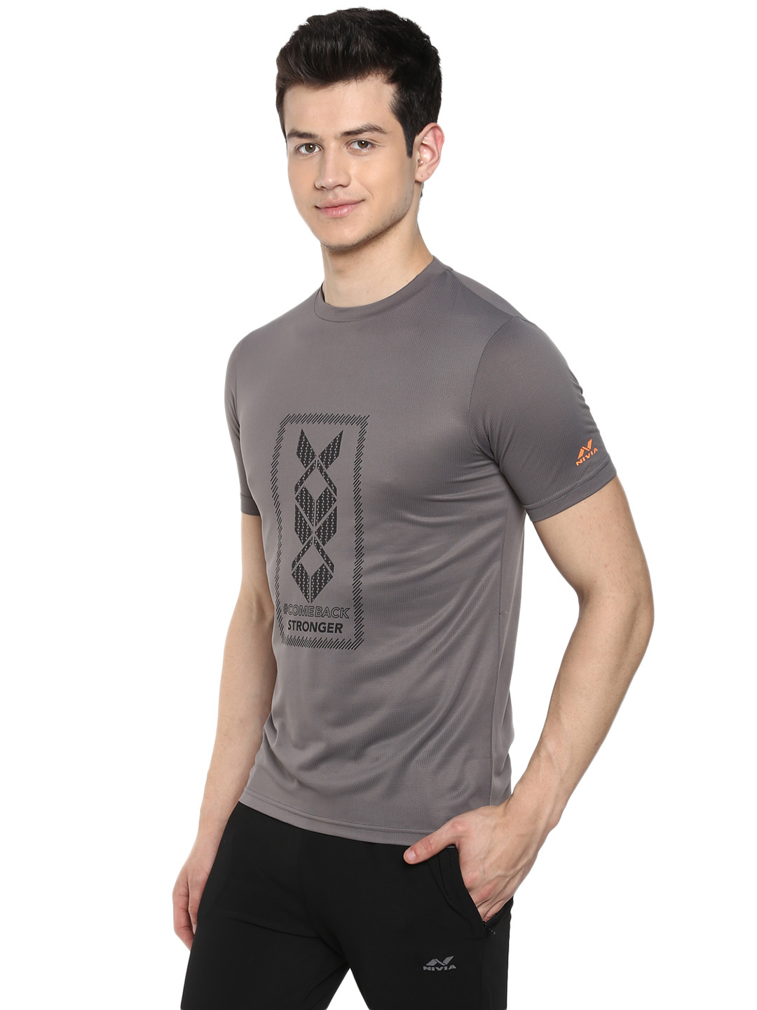 Nivia Nivia Nitro-8 T-Shirt - DARK GREY (2)