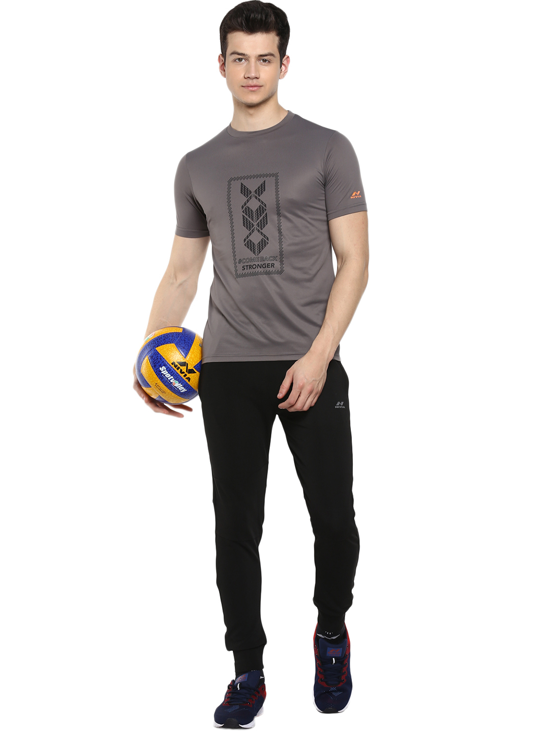 Nivia Nivia Nitro-8 T-Shirt - DARK GREY (5)