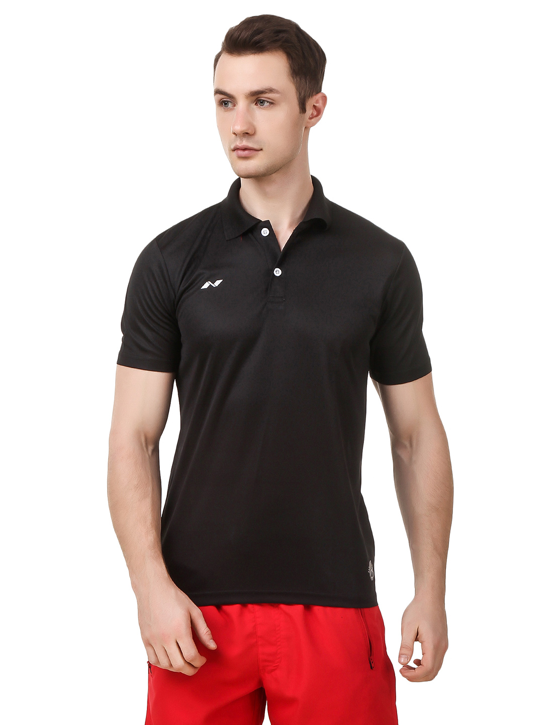 Nivia Nivia Polo Tee- Men - BLACK (1)