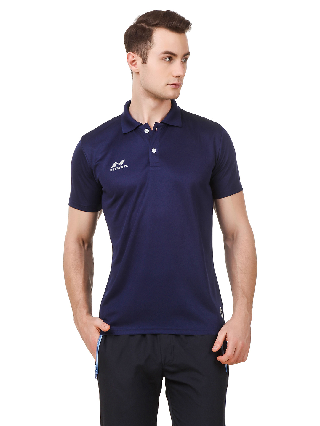 Nivia Nivia Polo Tee- Men - NAVY BLUE (1)