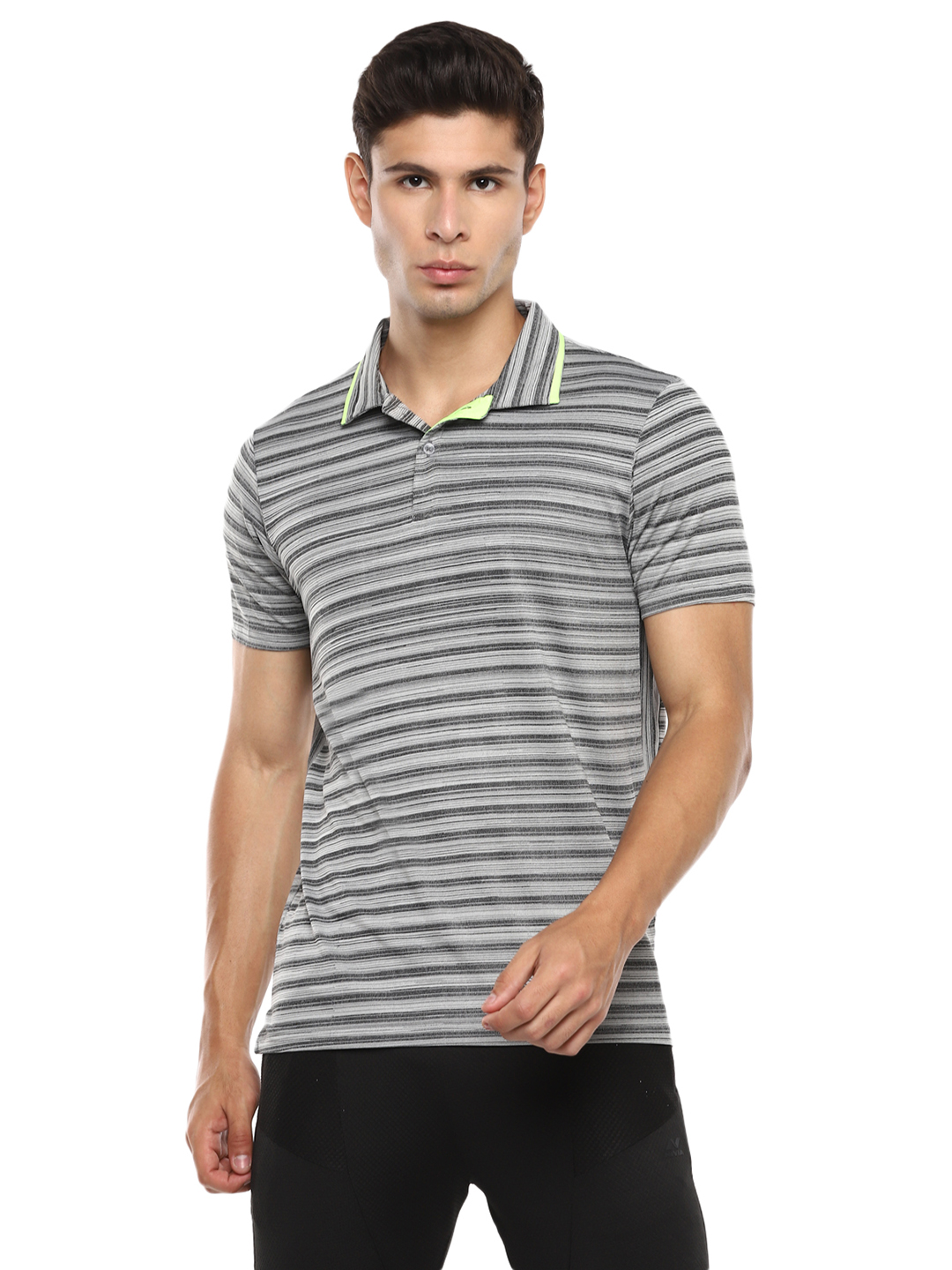 Nivia Nivia Ray Polo-10 T Shirt - GREY/BLACK (1)