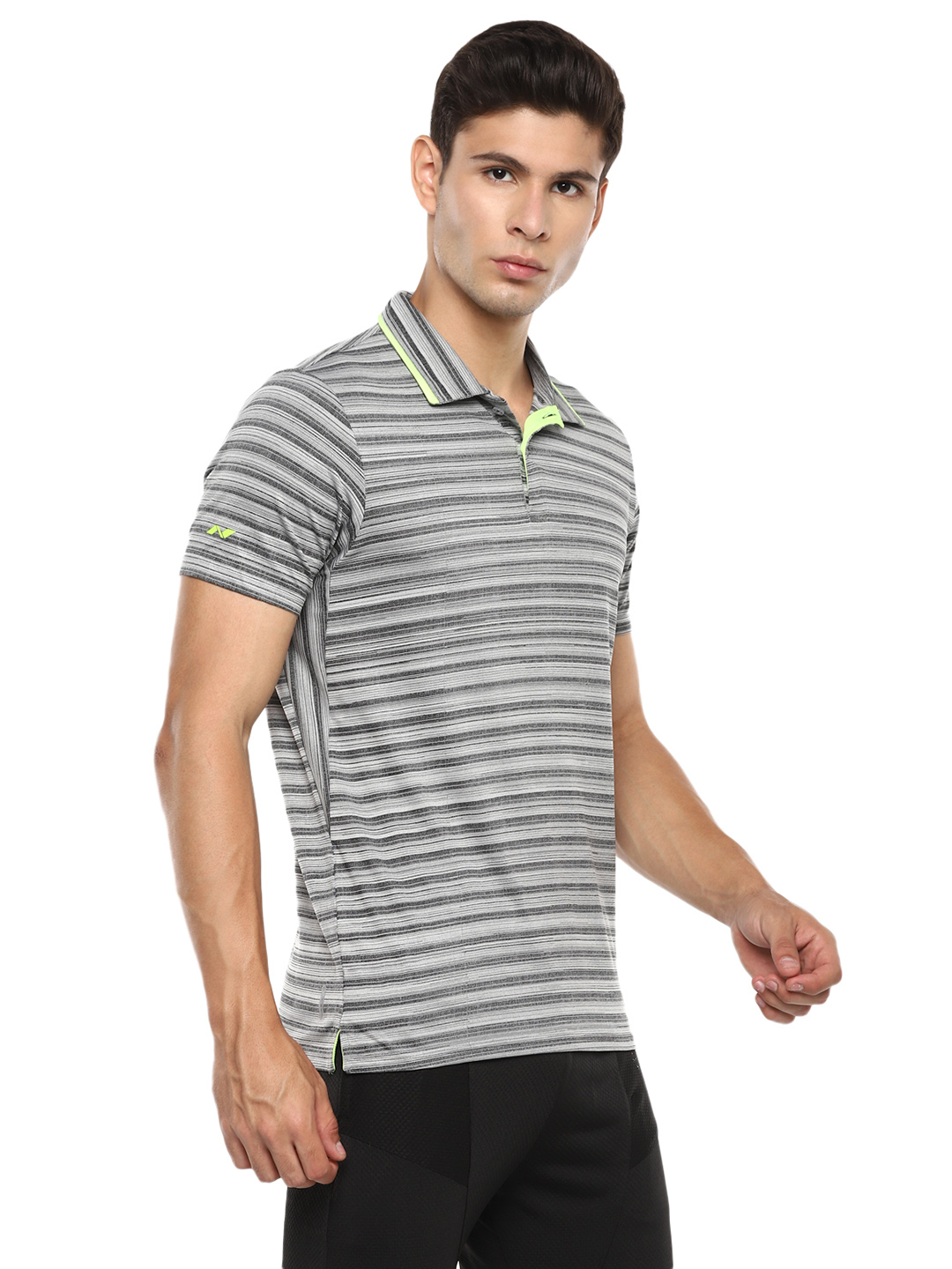Nivia Nivia Ray Polo-10 T Shirt - GREY/BLACK (2)