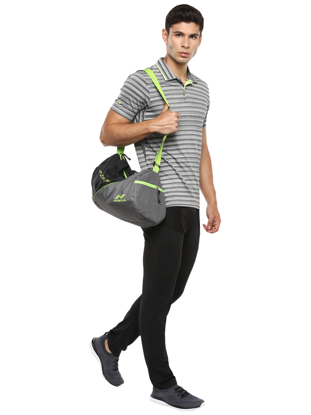 Nivia Nivia Ray Polo-10 T Shirt - GREY/BLACK (3)
