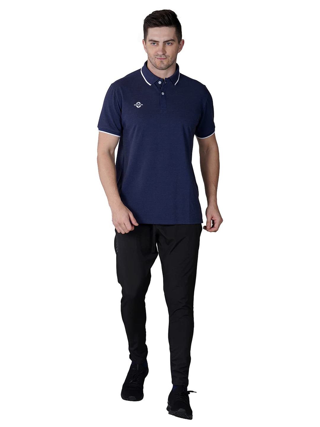Nivia Nivia Ray Polo - 17 Pique T-Shirt - NAVY BLUE (6)