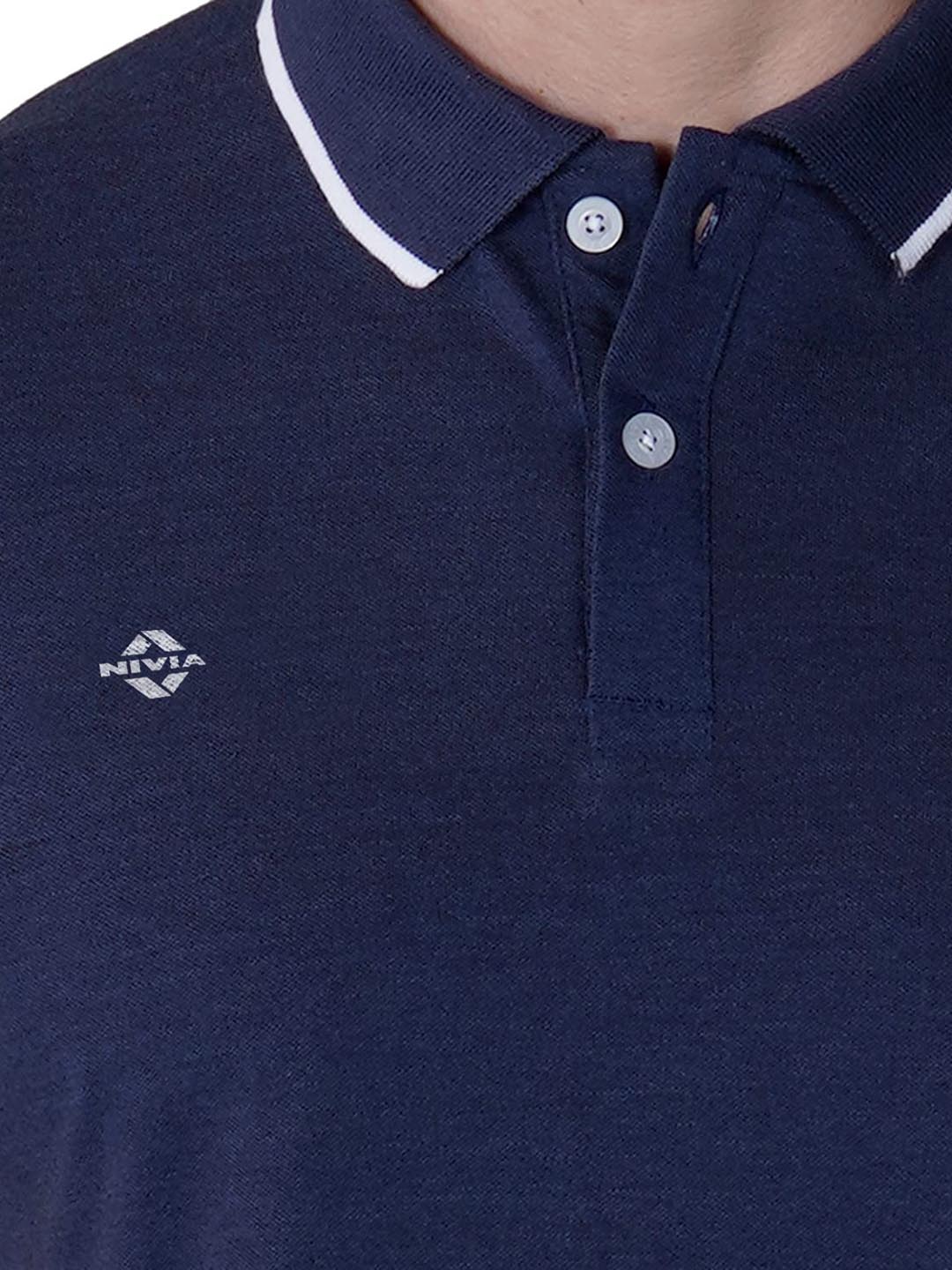Nivia Nivia Ray Polo - 17 Pique T-Shirt - NAVY BLUE (7)