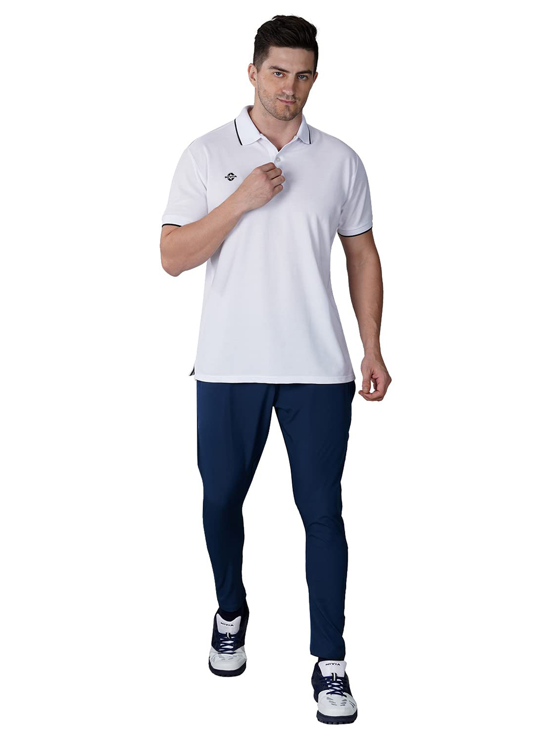 Nivia Nivia Ray Polo - 17 Pique T-Shirt - WHITE (6)