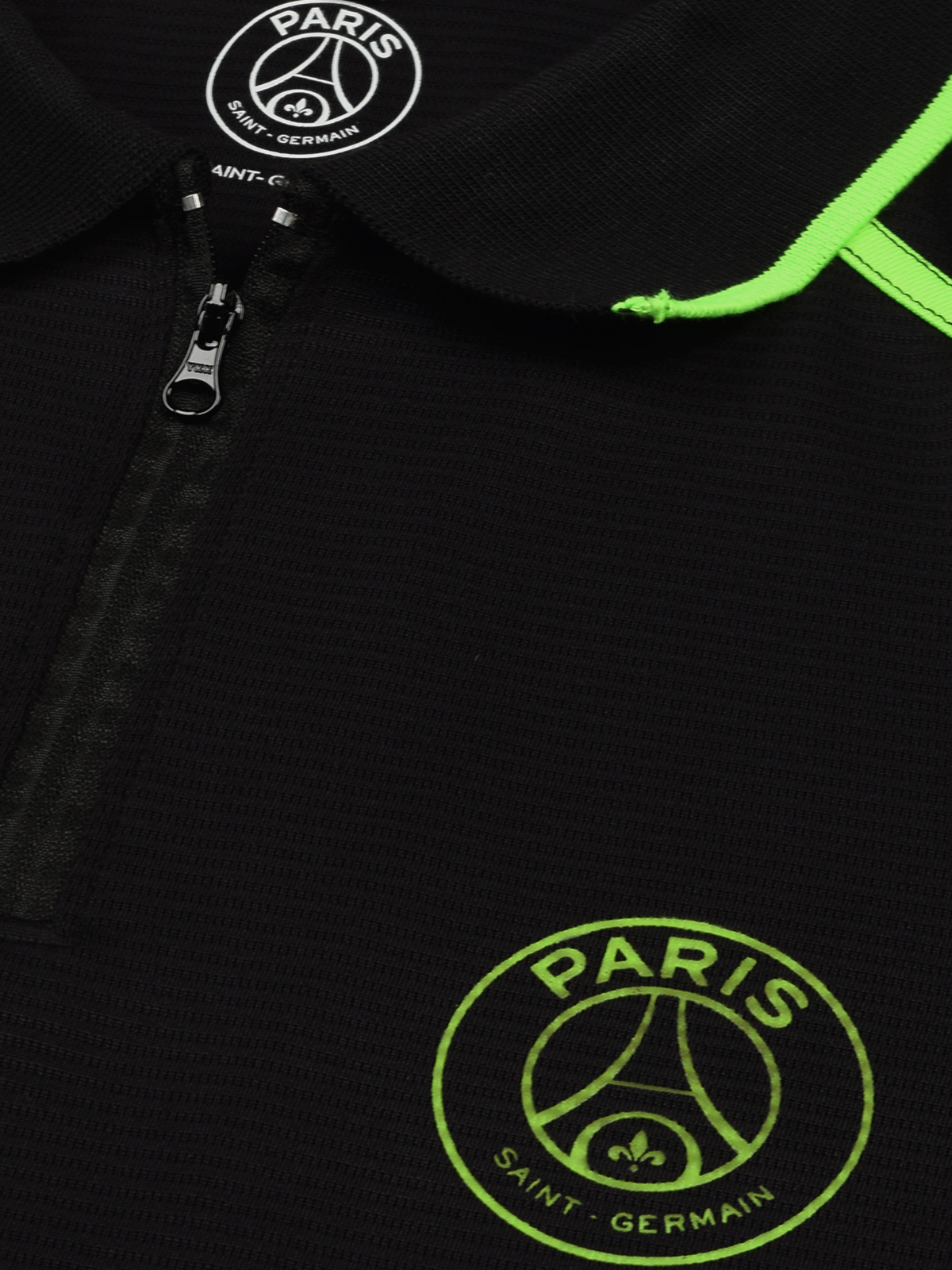 Paris Saint-Germain Men Black Half Sleeves Polo Collar Sports Core T-Shirt (3)