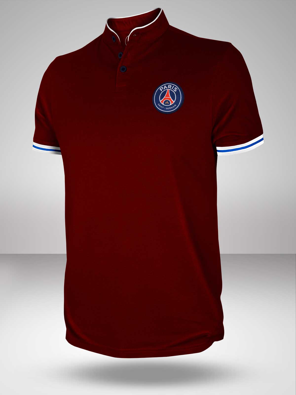 Men Maroon Half Sleeves Round Neck Classic Henley T-Shirts