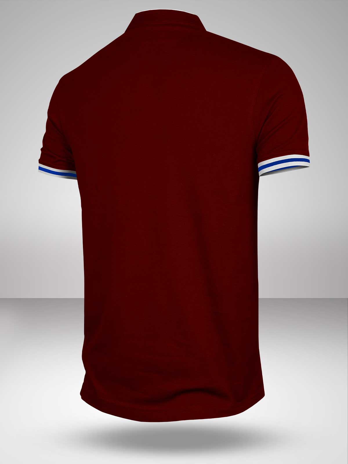 Paris Saint-Germain Men Maroon Half Sleeves Round Neck Classic Henley T-Shirts (2)