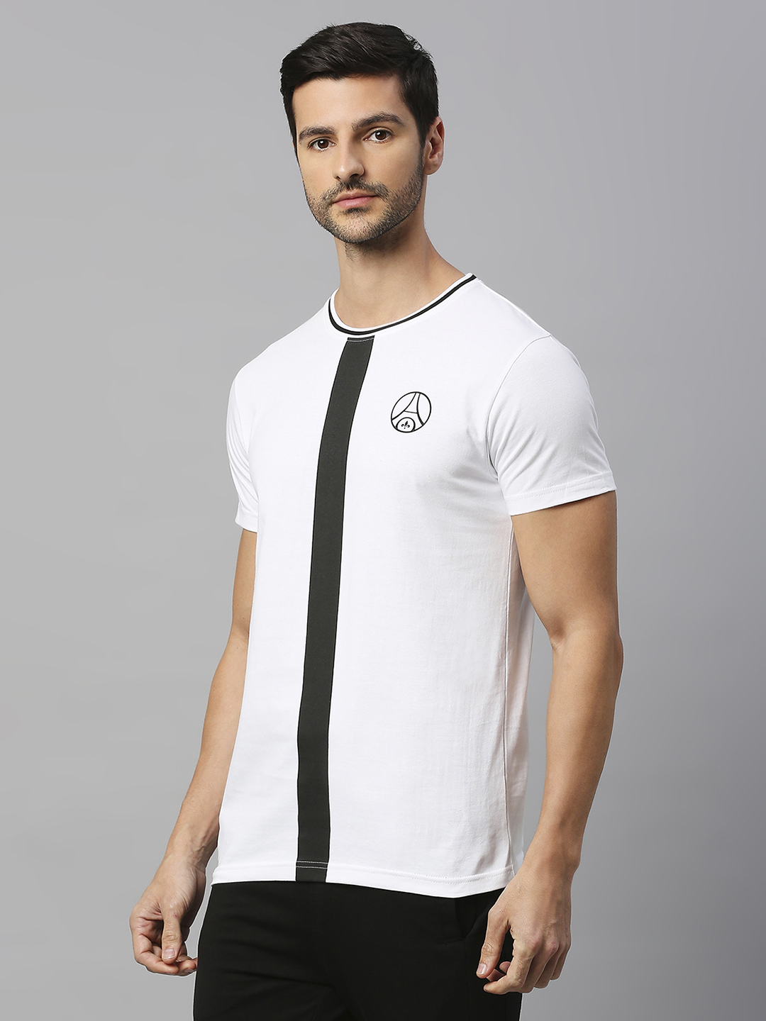 Paris Saint-Germain Men White and Black Typography Printed Round Neck Cotton T-Shirt (3)