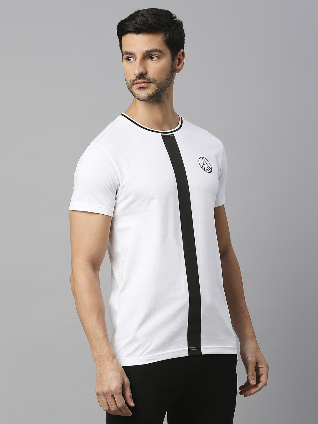 Paris Saint-Germain Men White and Black Typography Printed Round Neck Cotton T-Shirt (4)