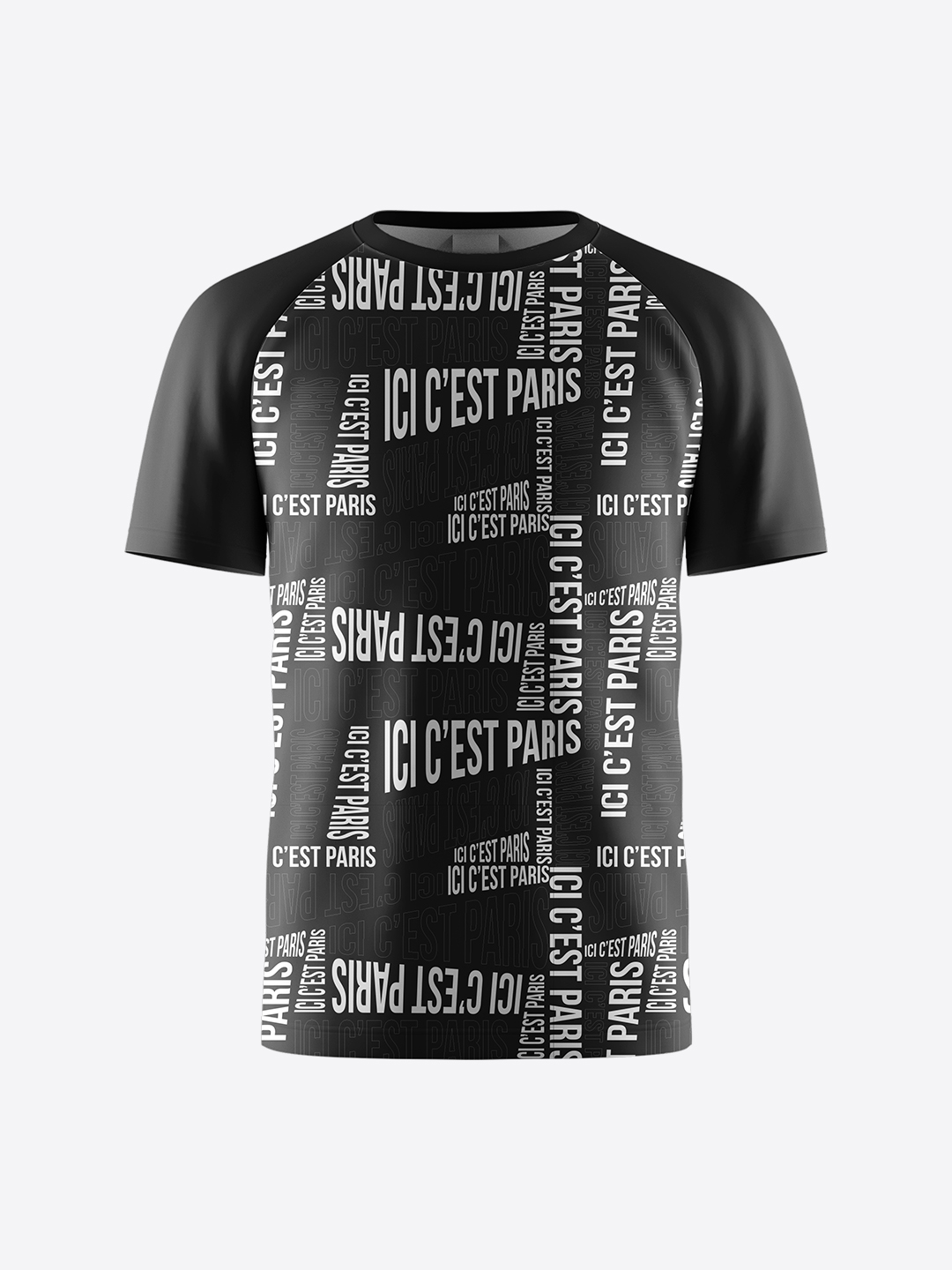 Men All-Over Print Half Sleeves Round Neck Polyester T-Shirt