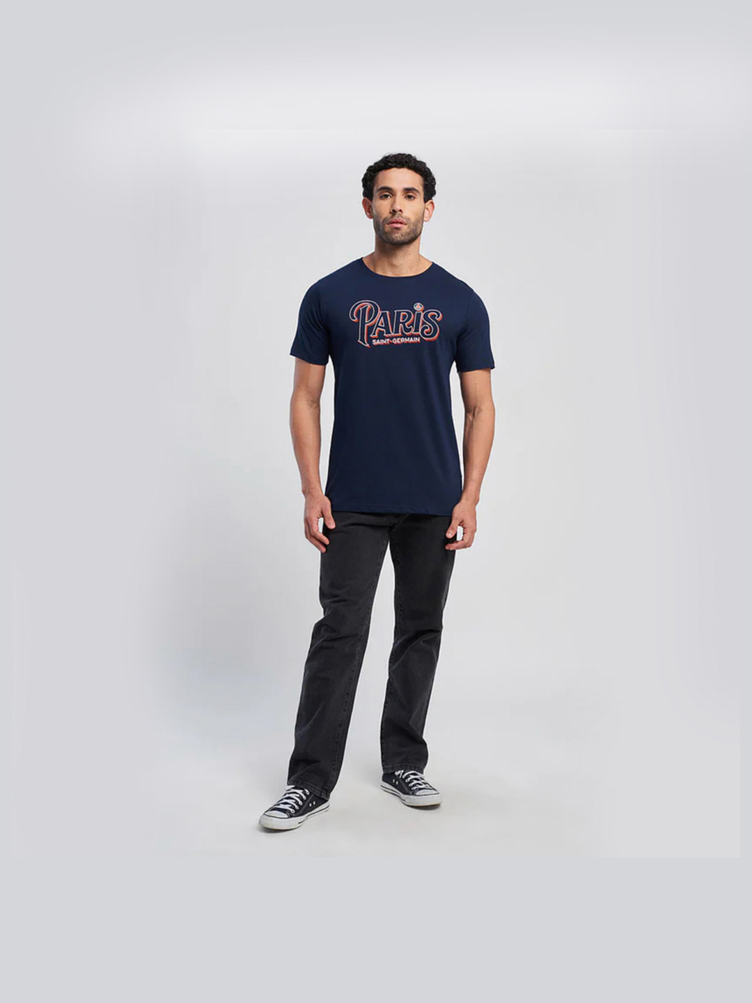 Paris Saint-Germain Men Blue Printed Round Neck T-Shirts (1)