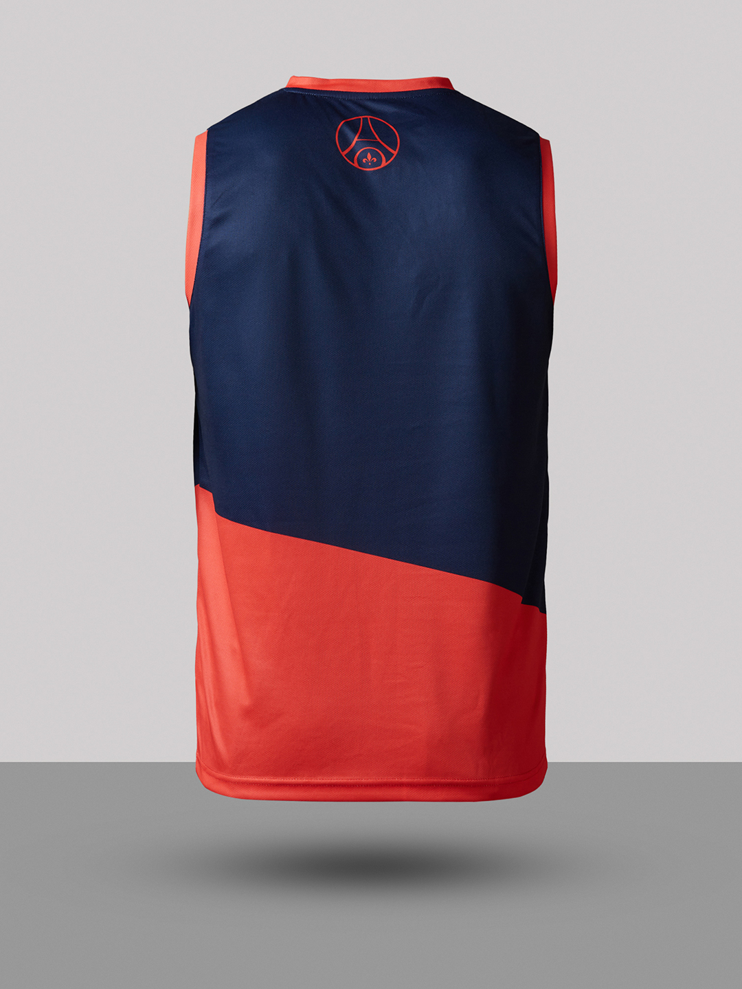 Paris Saint-Germain Men Navy Blue and Red Printed Colorblocked V-Neck Polyester Vest (9)