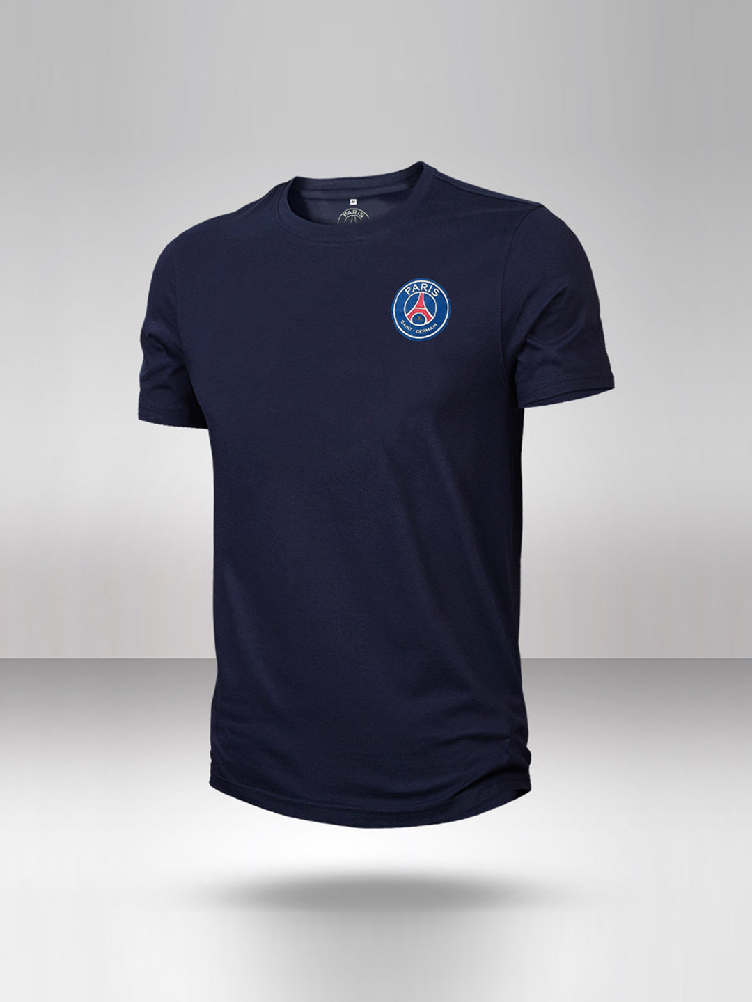 Paris Saint-Germain Paris Saint Germain Men Regular Logo Round Neck Navy T-Shirt (1)