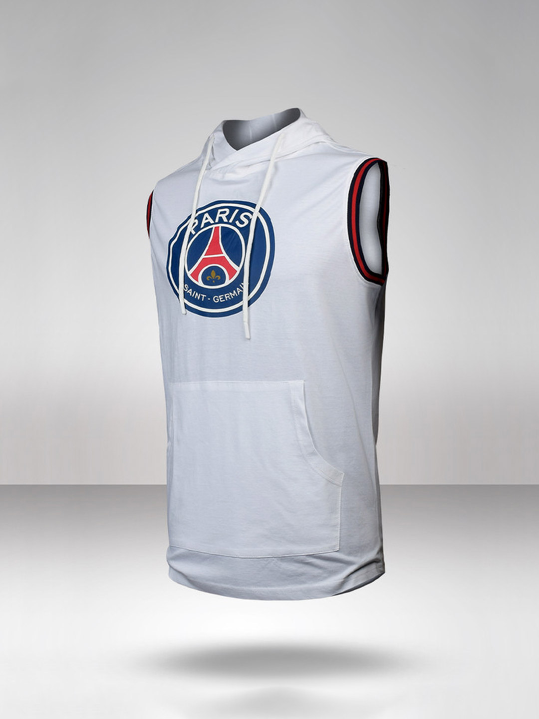 Paris Saint-Germain Paris Saint Germain Sleeveless Hoodie White (1)