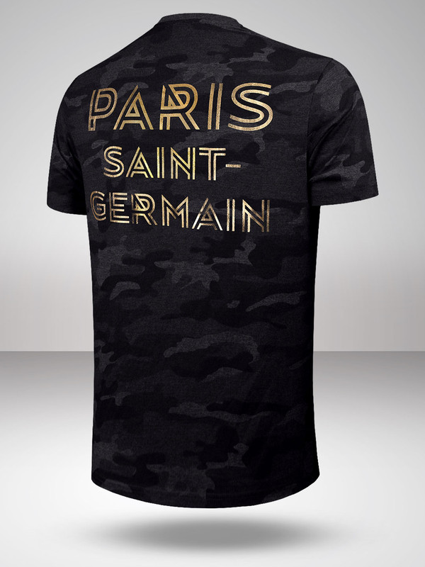 Paris Saint-Germain Paris Saint-Germain: Camo Gold Foil T-Shirt - Anthra Melange (2)