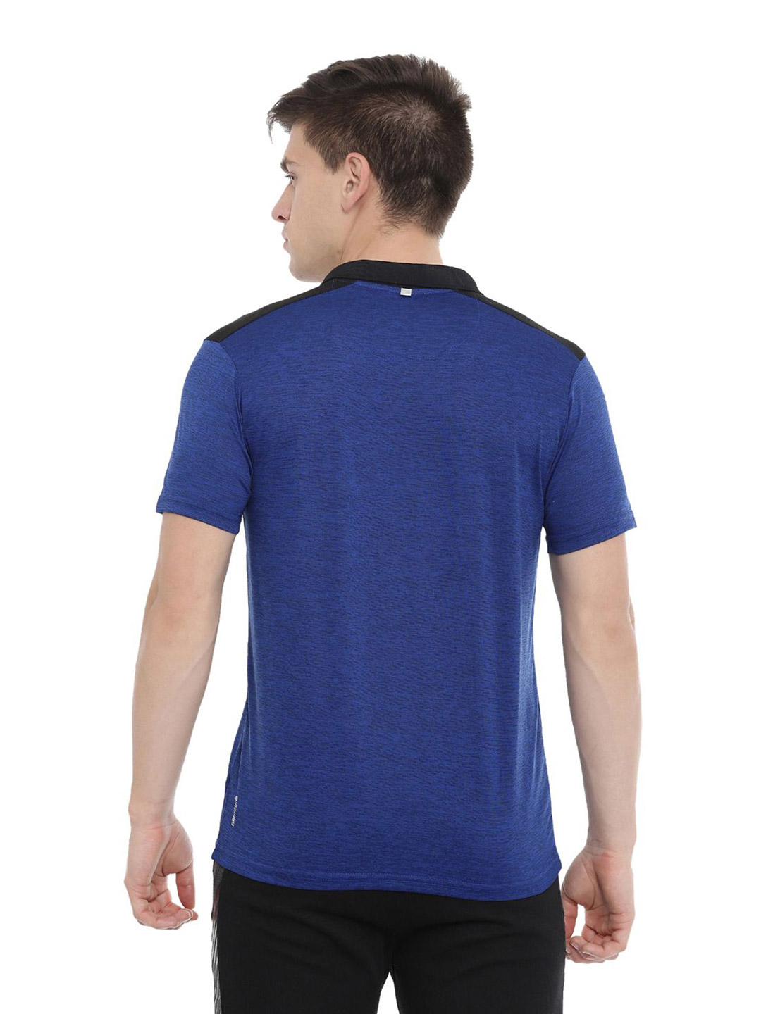 Proline Men Blue Solid Polo Collar Polyester T-Shirt (2)