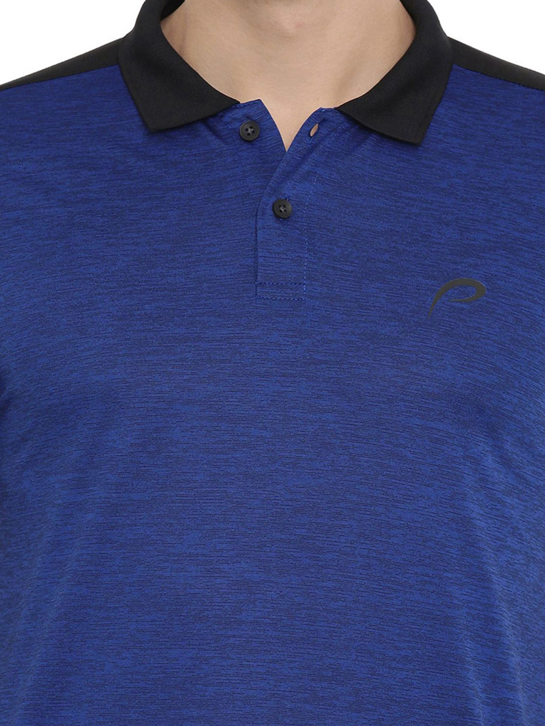 Proline Men Blue Solid Polo Collar Polyester T-Shirt (6)