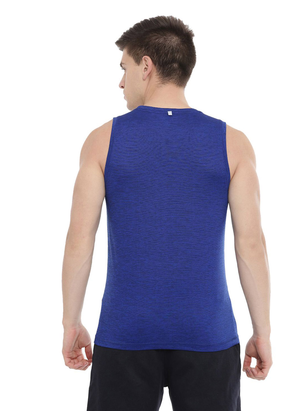 Proline Men Blue Solid Round Neck Polyester T-Shirt (2)