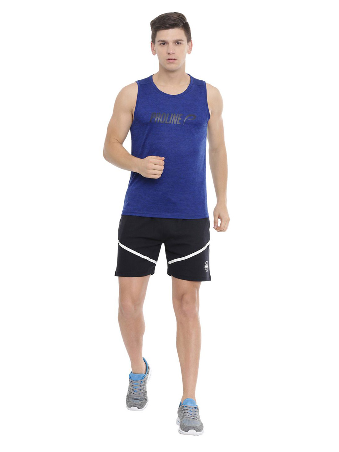 Proline Men Blue Solid Round Neck Polyester T-Shirt (5)