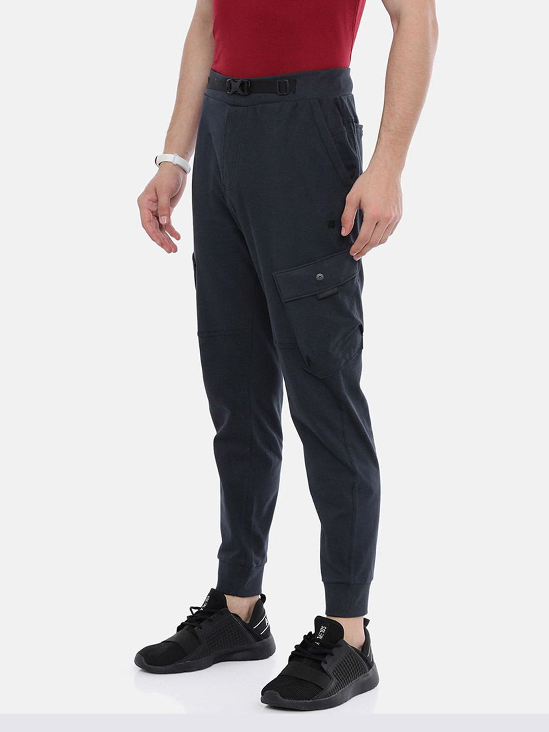 Proline Men Grey Solid Regular Fit Cotton Track Pant