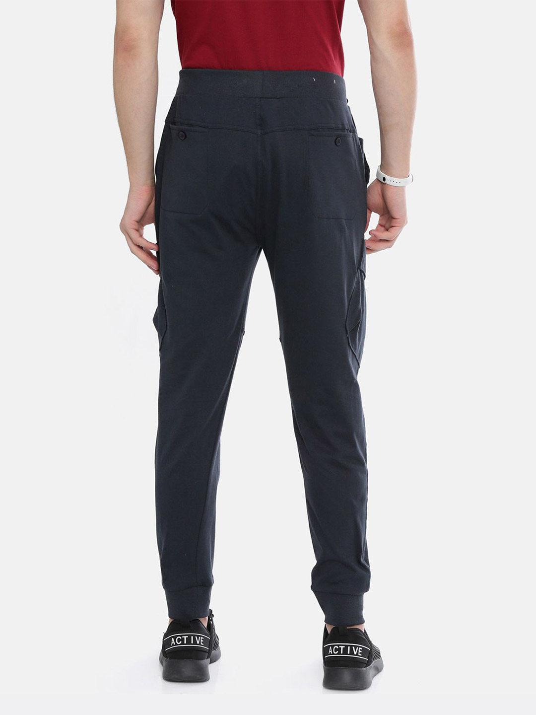 Proline Men Grey Solid Regular Fit Cotton Track Pant (4)