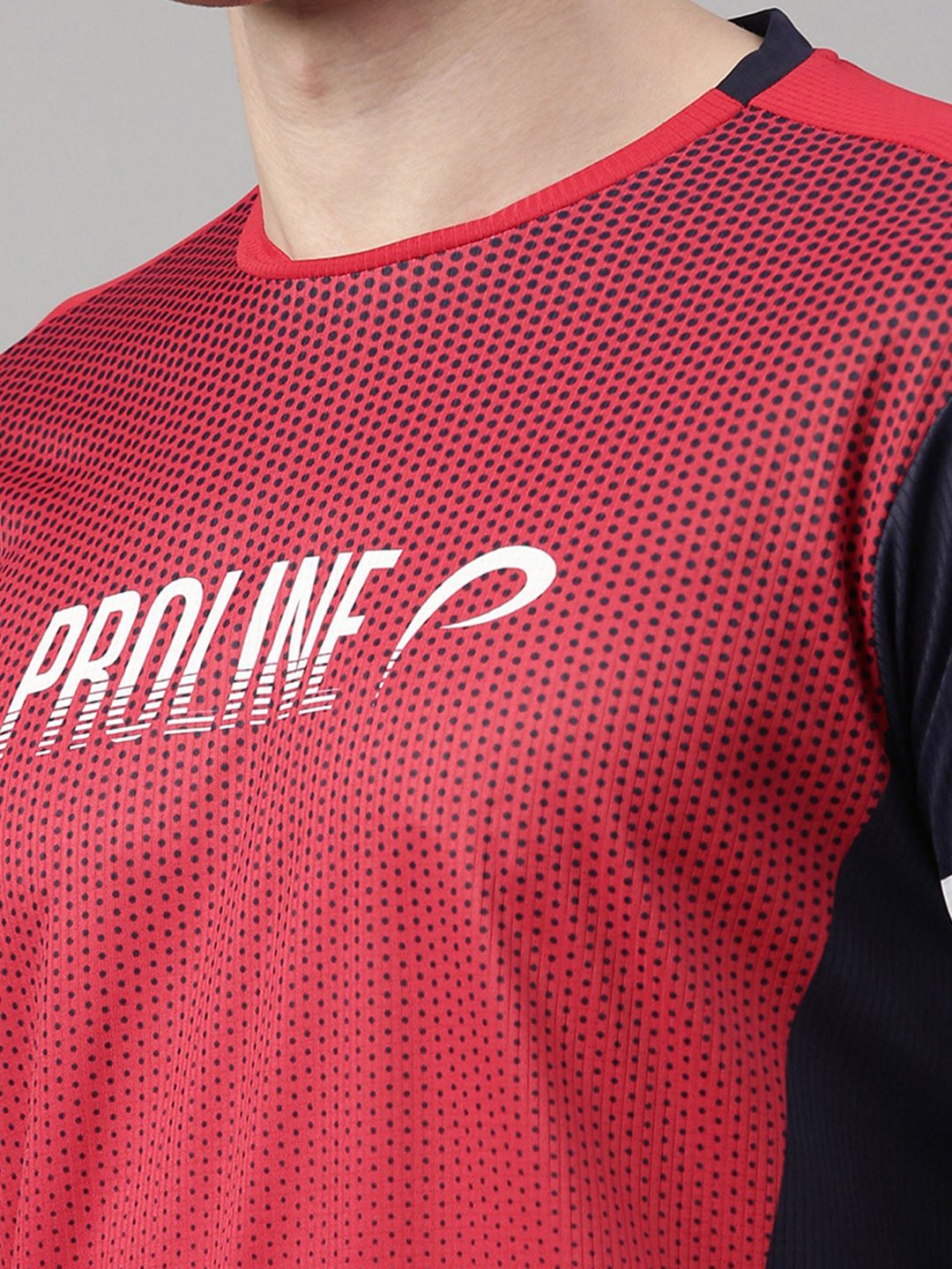 Proline Men Red Graphic Printed Round Neck Polyester T-Shirt (5)