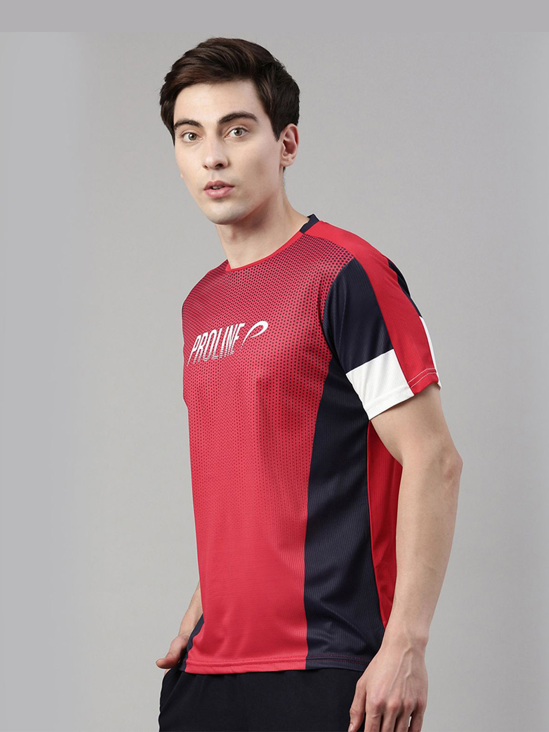 Proline Men Red Graphic Printed Round Neck Polyester T-Shirt (3)