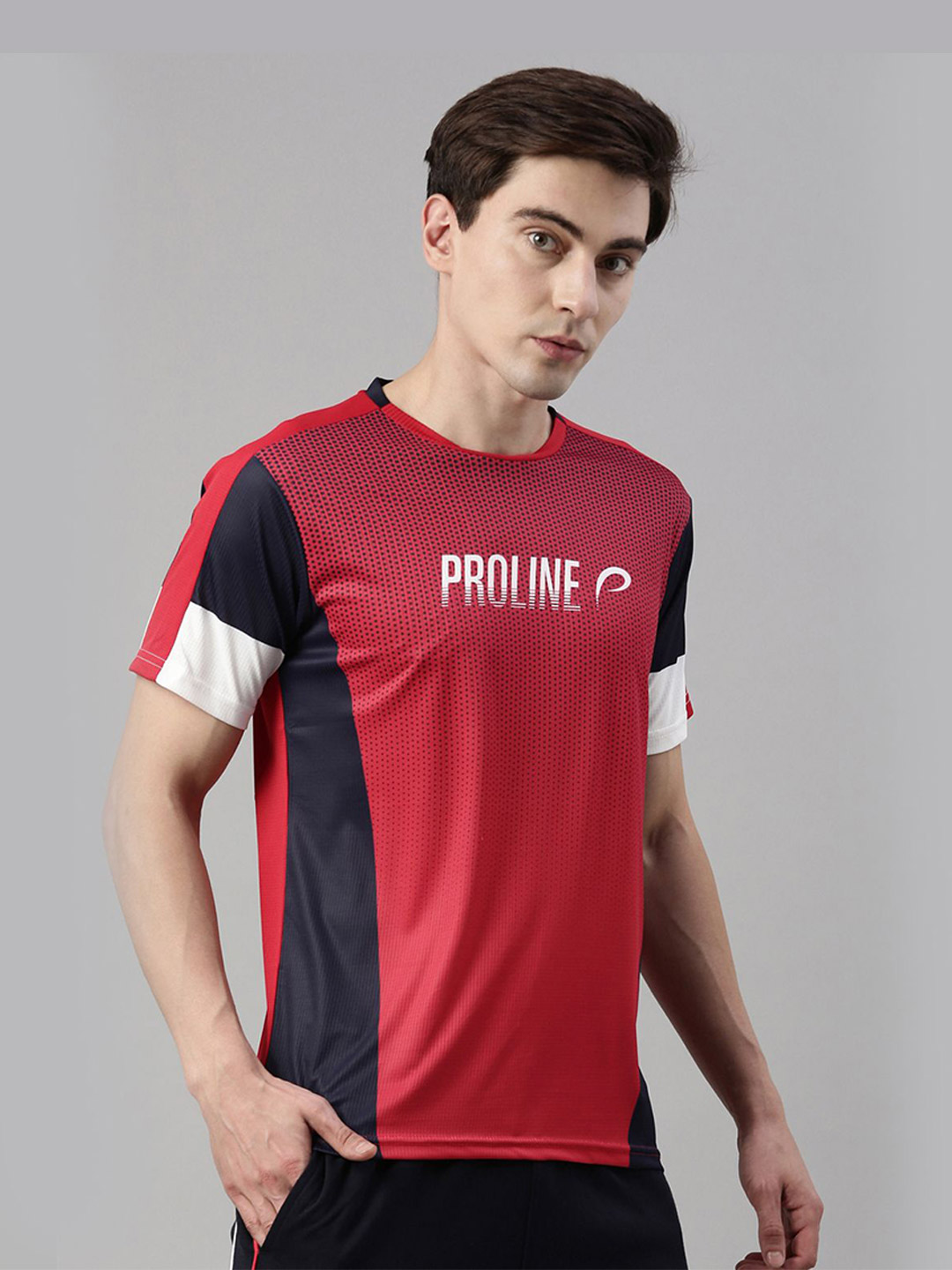 Proline Men Red Graphic Printed Round Neck Polyester T-Shirt (4)