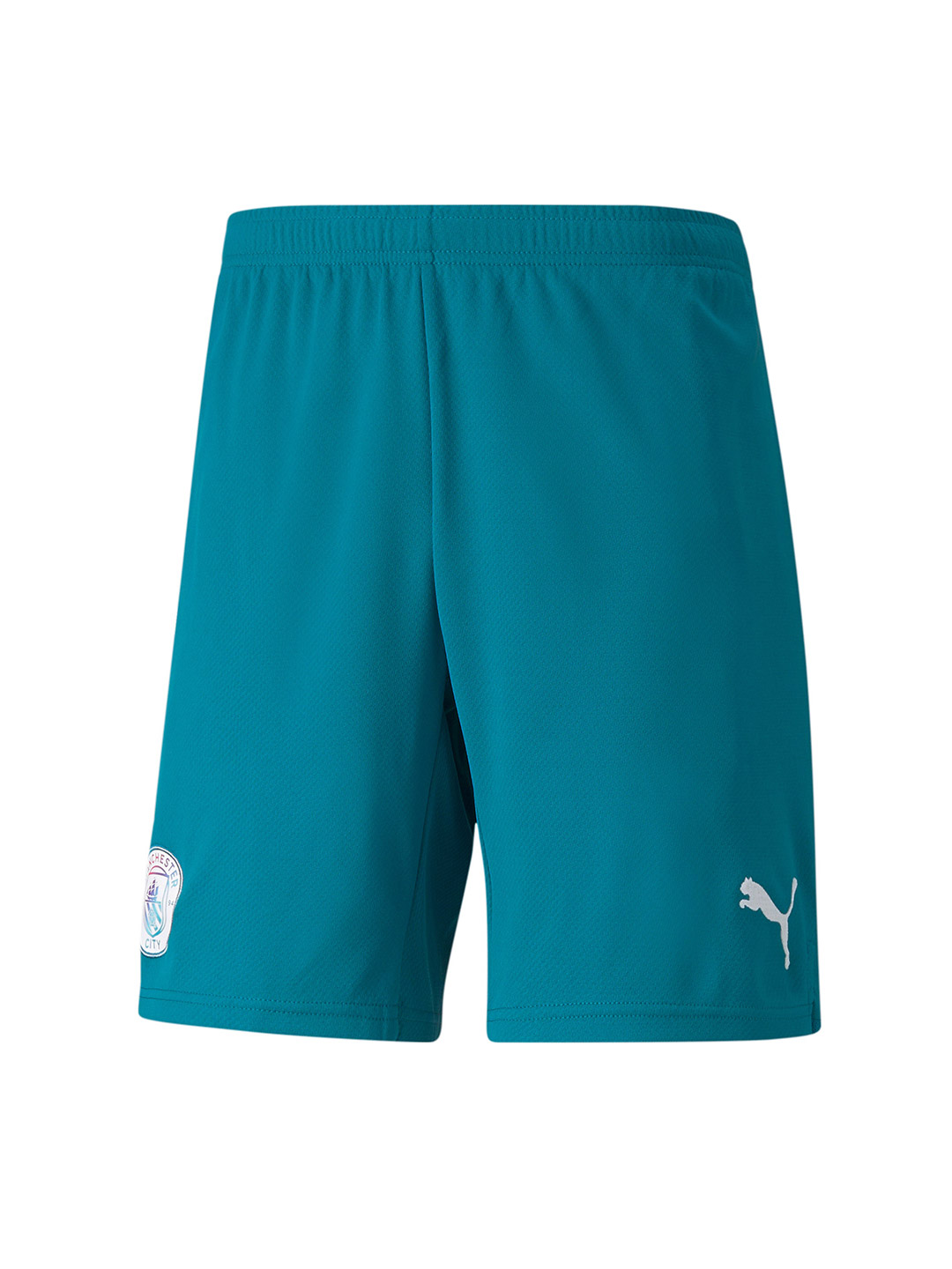 Puma Manchester City FC Puma Mens Ocean Depths and White Regular Fit Shorts (1)